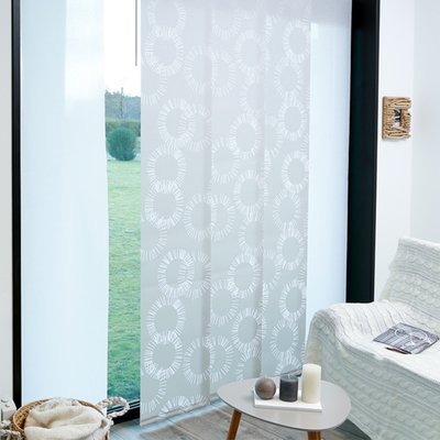 Panneau japonais tamisant motifs anneaux 45cm MADECOSTORE