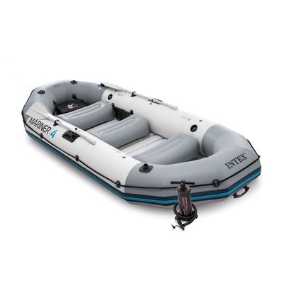 Set bateau gonflable 4 places  Mariner 4 (gonfleur et rames inclus) INTEX