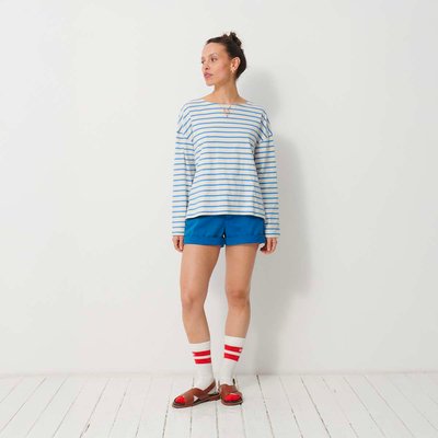 Marinière à rayures bleues et crèmes LOICK en coton BENSIMON