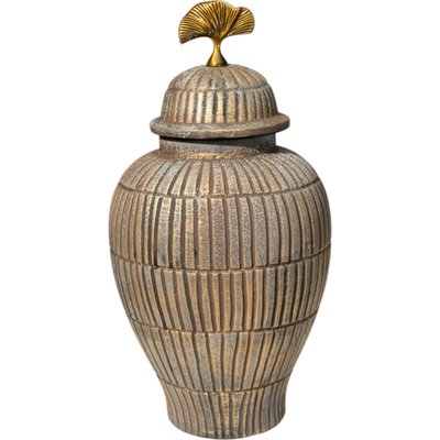 Vase décoratif en céramique  et  avec finition métal RECOLLECTION