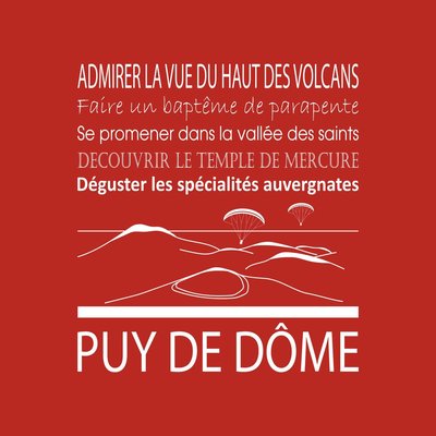 Tableau Sur Toile Puy-de-dôme ILLUSTRATION CEANOTHE