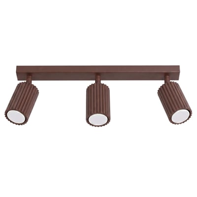 Plafonnier Aluminium Brun GU10 3 Karbon EDEN