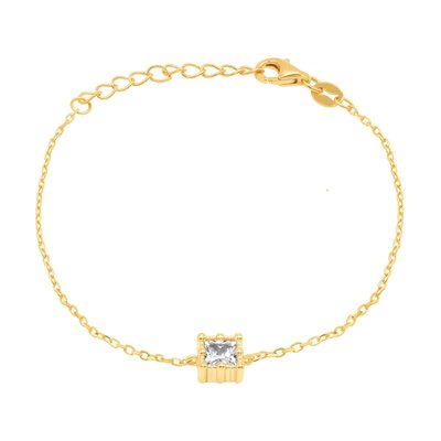 Bracelet en argent 925 et oxyde de zirconium SQUARE