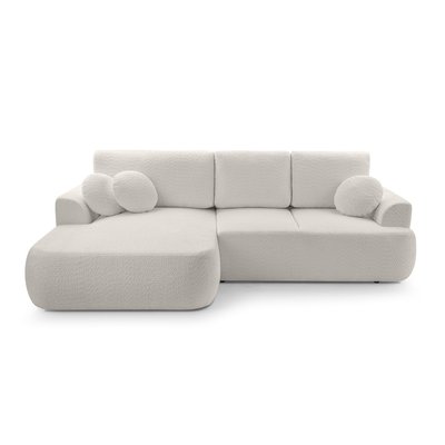 Canapé d'Angle Convertible en Tissu bouclette 4 places - CANDELA LISA DESIGN