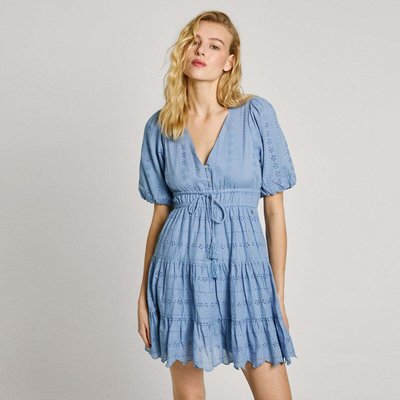 Robe Courte À Manches Bouffantes PEPE JEANS