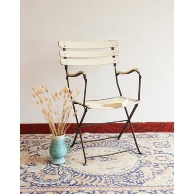 Fauteuil de jardin pliant en bois Ernest N°1625 - Bon état DEBONGOUT