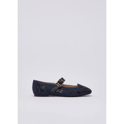 Ballerines en denim avec broderies LIU JO