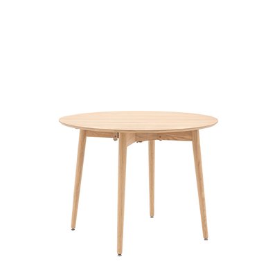 Hale Natural Oak Round Folding Dining Table (Seats 4) SO'HOME
