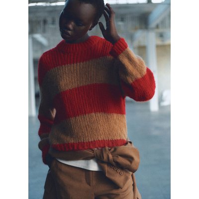 Pull-over rayures grosse maille MANGO