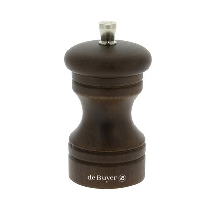 Moulin à sel   10 cm brun en bois-PASO DE BUYER