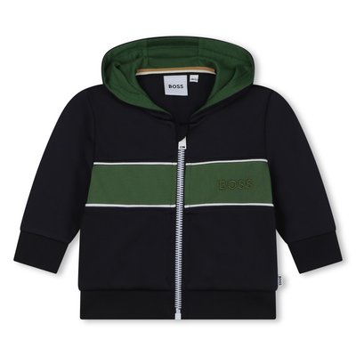 Sweat-shirt zippé bicolore BOSS KIDSWEAR