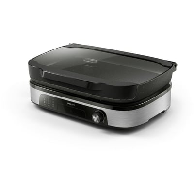 Plancha électrique HD6212/90  couvercle verre à poser, 50x25 cm PHILIPS