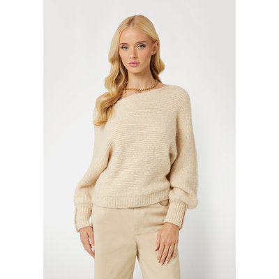 Pull Laine Mélangée Col Bardot GUESS