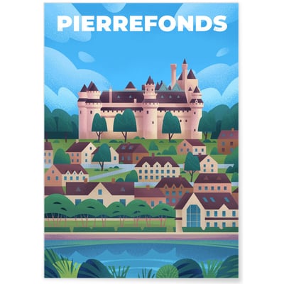 Affiche ville Pierrefonds L'AFFICHERIE