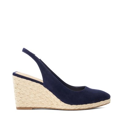 Chaussures compensées en raphia vernies à bride arrière - CADANCE DUNE LONDON