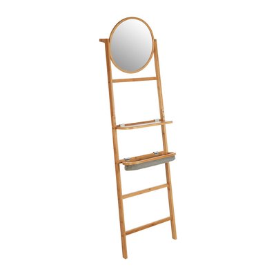 5-Tier Bamboo Towel Rack with Mirror SO'HOME