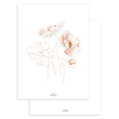 Lot de 2 affiches enfant coquelicot et poésie POPPIES LILIPINSO