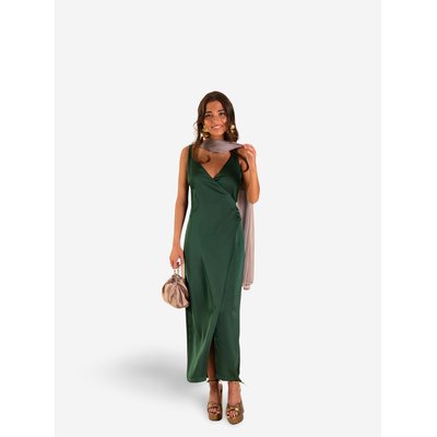 Robe midi à bretelles avec encolure croisée MRS TAYLOR THE-ARE