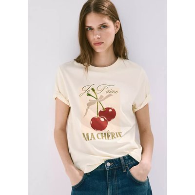 T-shirt en coton imprimé MANGO
