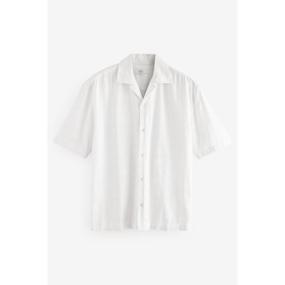Chemise texturée à manches courtes col cubain NEXT