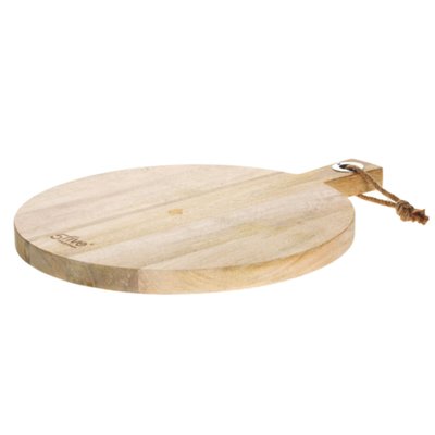Planche à découper ronde en bois de manguier ATMOSPHERA
