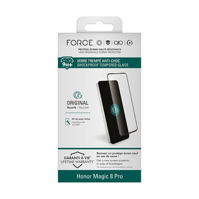 Protège écran Honor Magic 8 Pro verre trempé FORCE GLASS