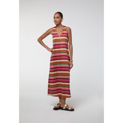 Robe longue rayée en fil textile LOLA CASADEMUNT