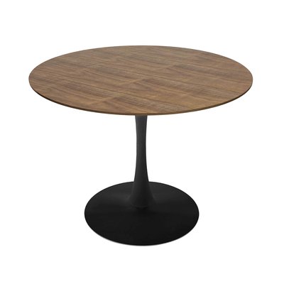 Table ronde en mélaminé 4 personnes Ø 100 cm, DARWIN OVIALA