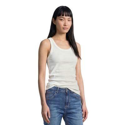 Débardeur côtelé slim en jersey stretch de coton bio MARC O’POLO DENIM