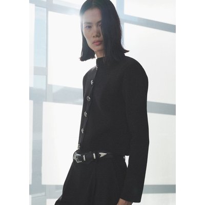 Veste à col officier boutons bijoux MANGO