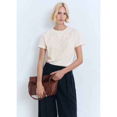 T-shirt en crochet de coton MANGO