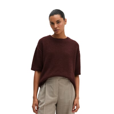 Pull à manches courtes loose en fil bouclé MARC O'POLO