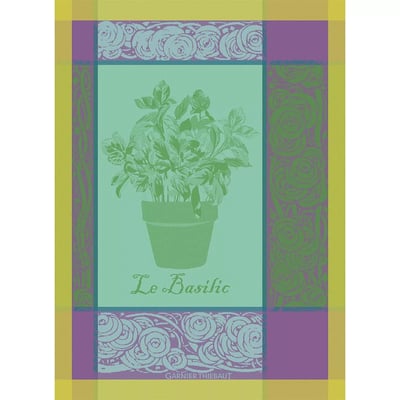 Torchon pur coton BASILIC GARNIER THIEBAUT