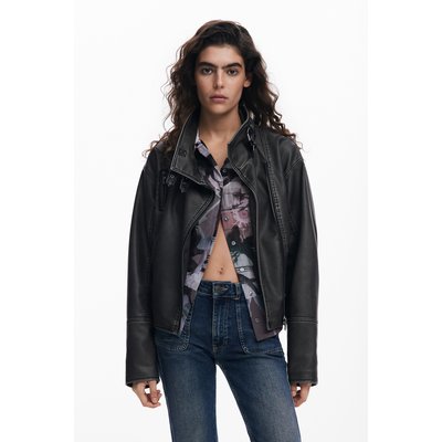 Blouson biker effet cuir oversize DESIGUAL
