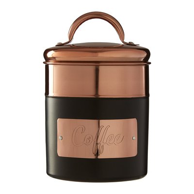 Coffee Canister in Charcoal with Copper Lid SO'HOME