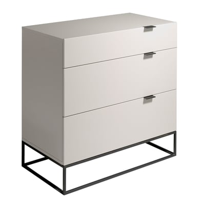 Commode bois gris et acier noir ANGEL CERDA