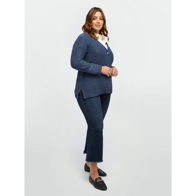 Cardigan doux en FIL fil textile, coupe droite FIORELLA RUBINO