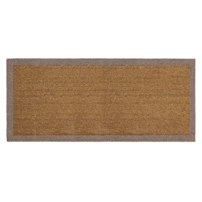 Taupe Border Coir Doormat 55x125cm MY MAT