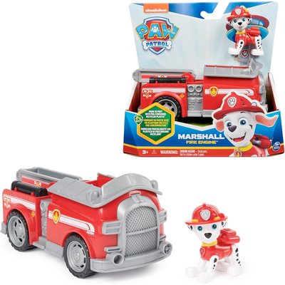 La Pat Patrouille Véhicule de pompiers avec la figurine de Marshall SPIN MASTER