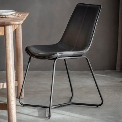 Hines Industrial Faux Leather Chairs (Set of 2) SO'HOME