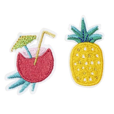 Broche brodée COCO ET ANANAS DRAEGER PARIS
