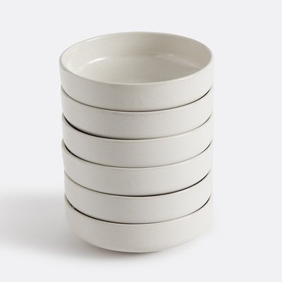 Set of 6 Tecka soup plates in speckled stoneware LA REDOUTE INTERIEURS