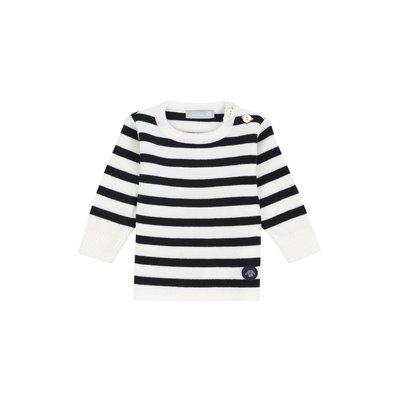Pull Marin à boutons en laine Mérinos BRIAC BABY ARMOR-LUX
