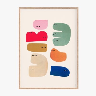 Little me, affiche,  cadre chêne. 50cm x 70cm COTTON BIRD