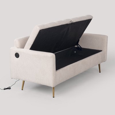 Canapé droit canapé convertible 2 places avec coffre en scandinave,AHBARM MEUBLES COSY