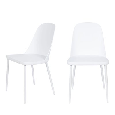 Lot de 2 chaises en résine et métal- PIP DRAWER