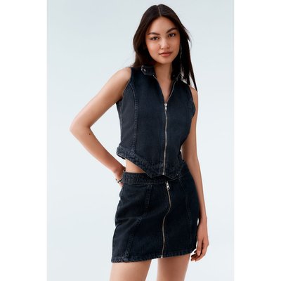 Haut en jean sans manches zippé 100 % coton NEXT