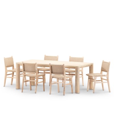 Salon de jardin, 6 chaises, BRUNA & MODENA DEFORA HOME