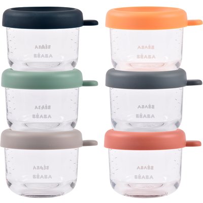 Coffret 6 portions verre 150 ml (Sunrise color mix) BEABA
