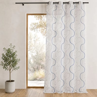 Voilage brodé à motifs ondulés HOME MAISON